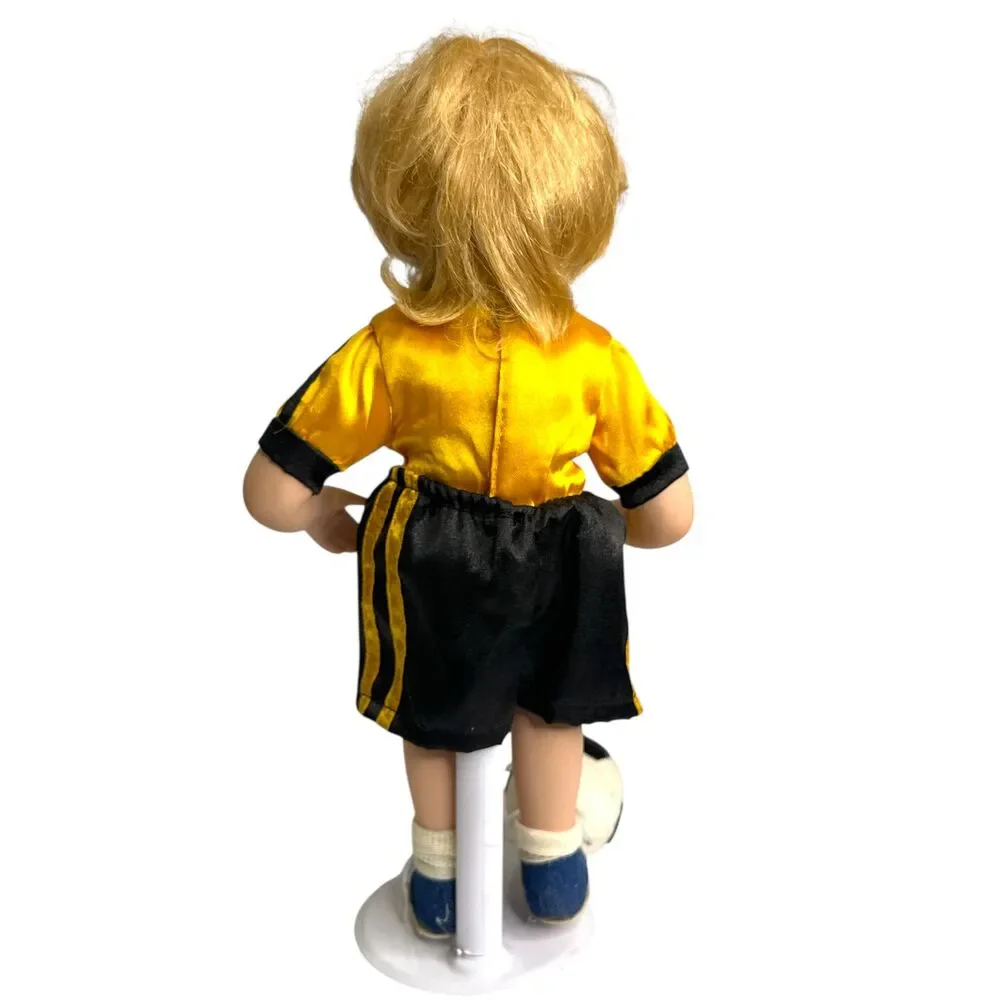 Vintage Tuss Dolls Cheerleader & Soccer Boy Set 1998 William Tung HSN